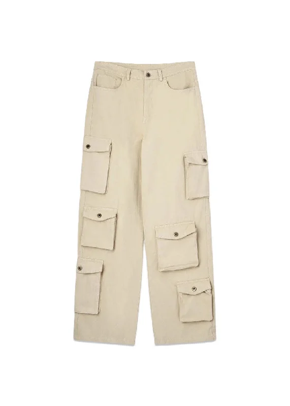 Gad Pants - Light Khaki Classic Straight Pants