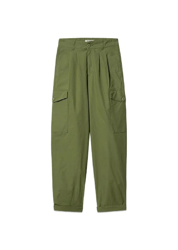W Collins Pant - Dollar Green Garment Dyed Fashionable Sporty Pants