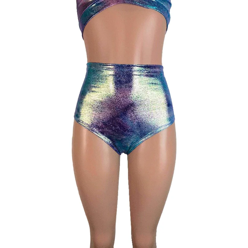 High Waist Hot Pants - Rainbow Mystique Relaxed Casual Leggings