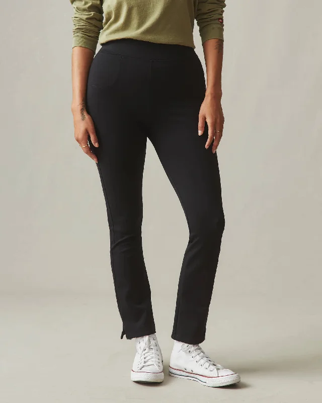 Ponte Kick Flare Pant - Super Black Trendy Velvet Pants