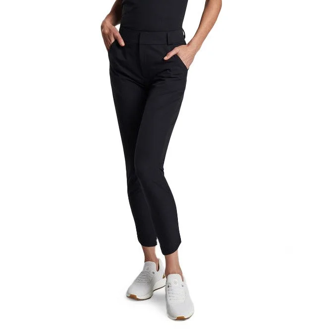 Peter Millar Women's Surge Performance Ankle Golf Pants - Black Elegant Silk Pants