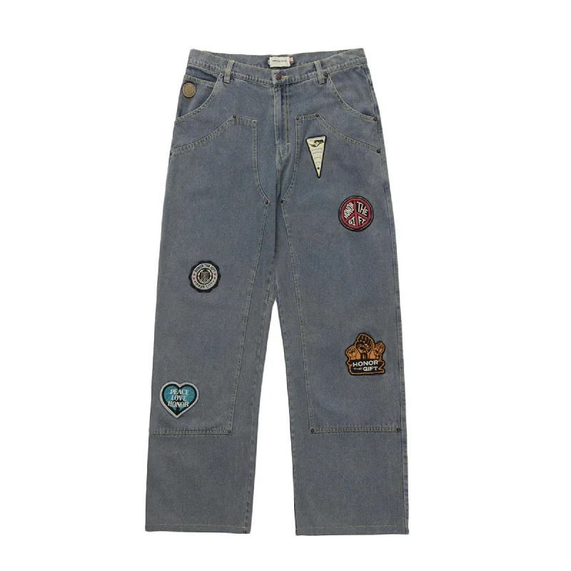 Honor The Gift Mens Patch Carpenter Pants Stretch Fit Pants