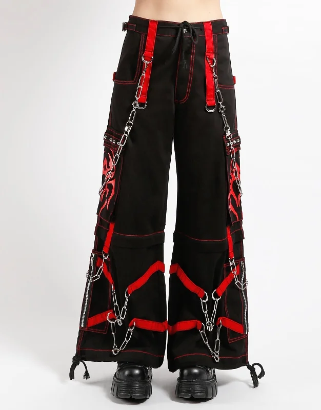 SPIDER ZIP OFF PANT RED Comfortable Wide-Leg Pants