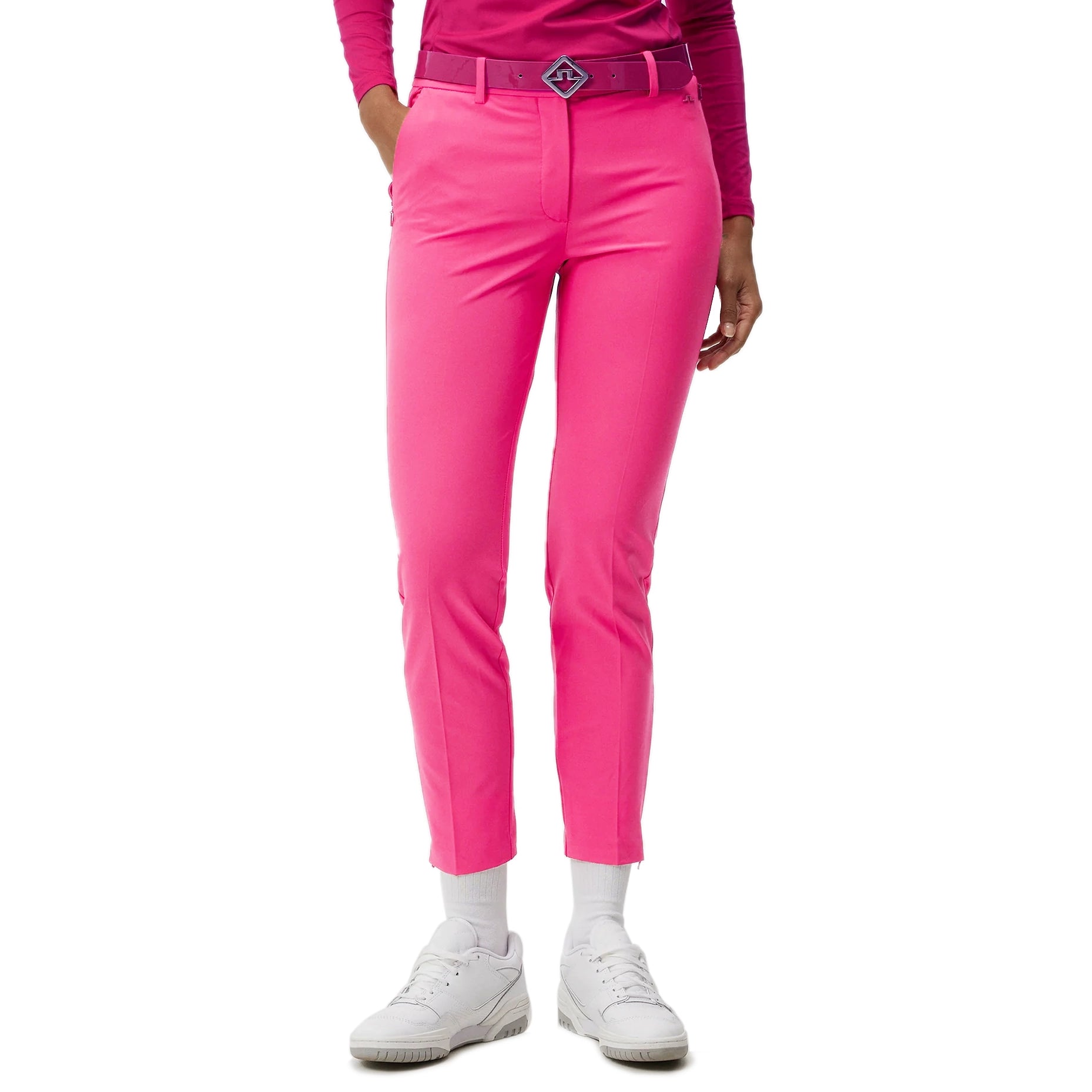 J.Lindeberg Women's Pia Golf Pants - Pink Peacock Classic Straight Pants