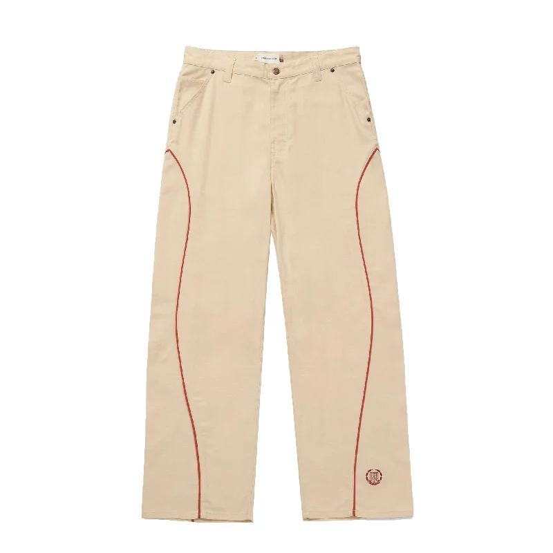 Honor The Gift Mens Canvas Piping Pants Wide-Legged Palazzos