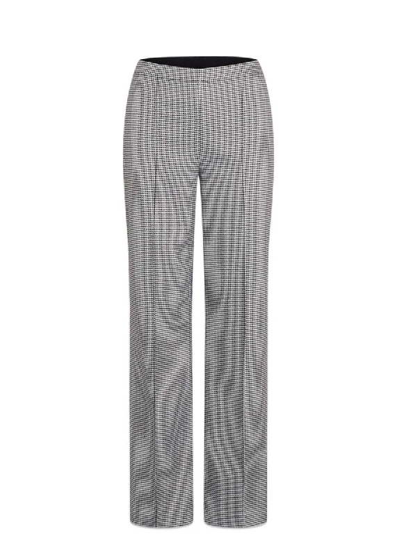 Houndstooth Tech Pirla Pants - Black/Snowwhite Casual Sweatpants Style