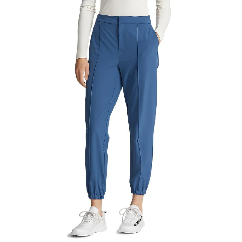 RLX Ralph Lauren Women's 4-Way Stretch Cuffed Golf Pants - Indigo Blue Trendy High-Waist Trousers RLX Ralph Lauren Women's 4-Way Stretch Cuffed Golf Pants - Indigo Blue Trendy High-Waist Trousers