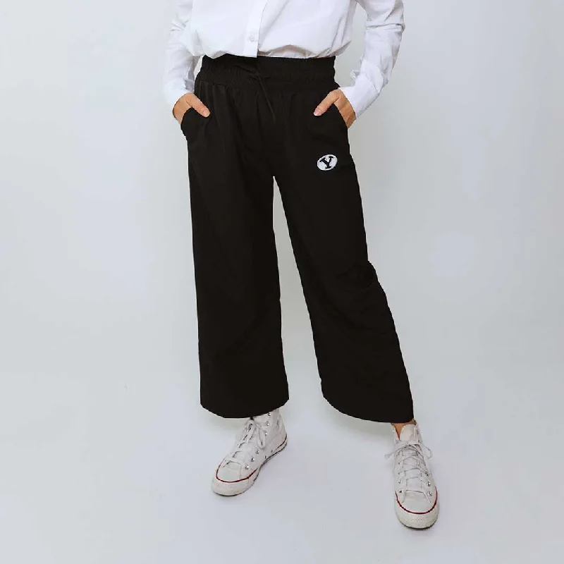 BYU Audrey Wide Leg Pants, Black Soft Stretch Leggings
