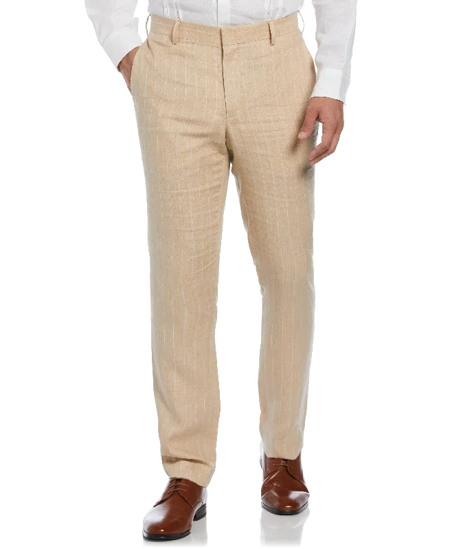 Pinstripe Linen Pant Relaxed Lounge Trousers