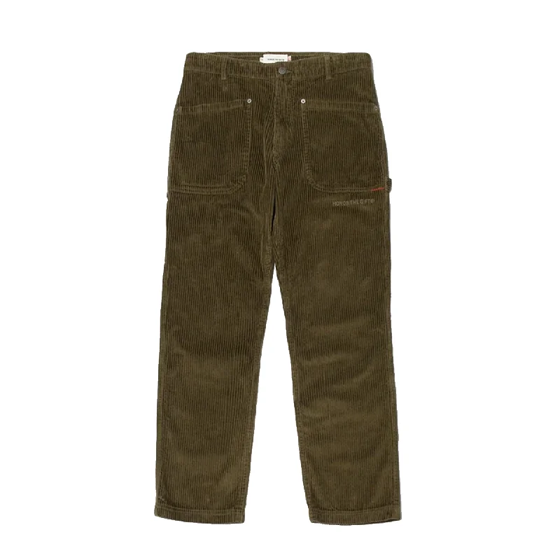 Honor The Gift Mens C-Fall Corduroy Carpenter Pants 'Forest' Casual Yoga Pants