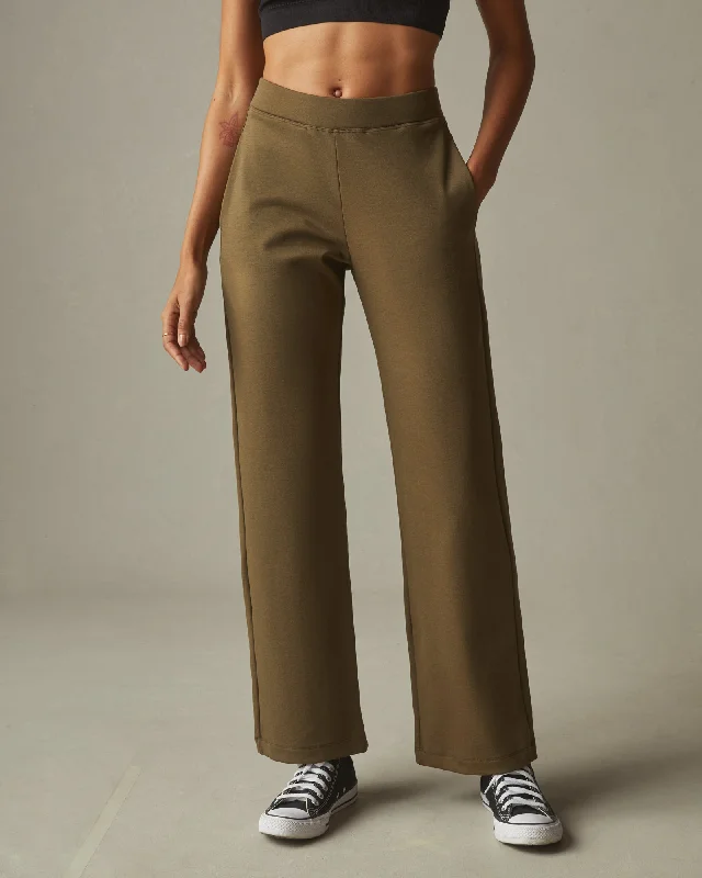 Ponte Straight Pant - Beech Soft Stretch Leggings