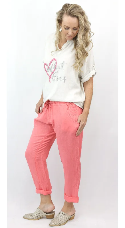 PESSA Linen pants Cozy Maternity Pants