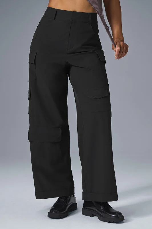 Workwear Cargo Pant - Black Stylish Slim Trousers