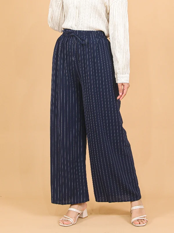 STRIPE PALAZZO PANTS BP123 Casual Sweatpants Style