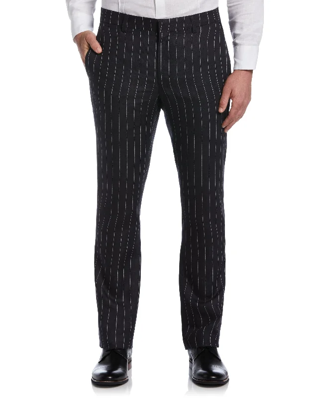 Pinstripe Linen Pant Trendy Wide-Leg Pants