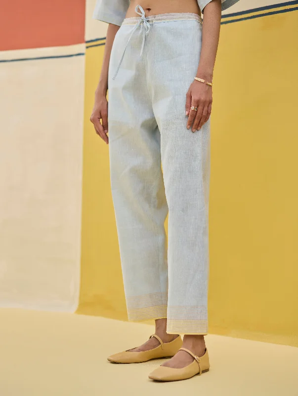 Reya Classic Border Pant - Sky Formal Dress Pants