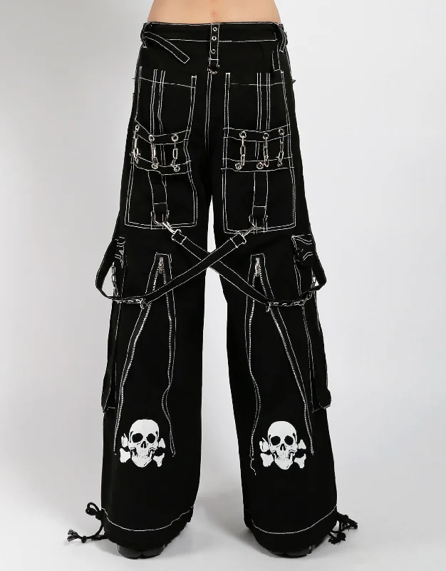 BACK UP SKULL PANT WHITE SKULL Lightweight Jogger Pants
