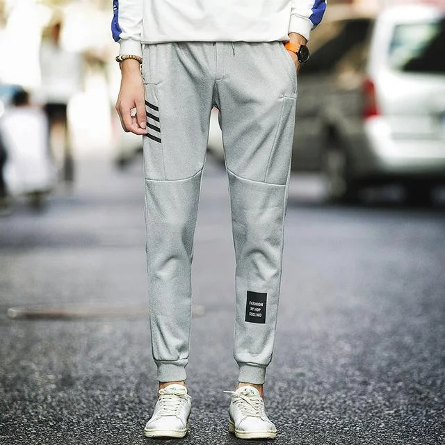 Spring Casual Hip Hop Style Men's Cotton Straight Sweat Pants Sportswear Chic Slim Fit Pants Spring Casual Hip Hop Style Men's Cotton Straight Sweat Pants Sportswear Chic Slim Fit Pants