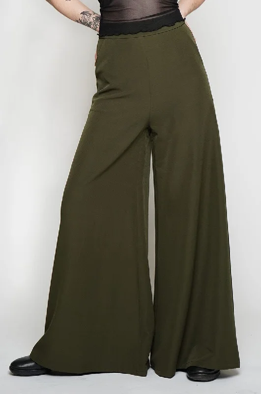 Palazzo Pants - Olive [Last L-3x] Sleek Black Pants