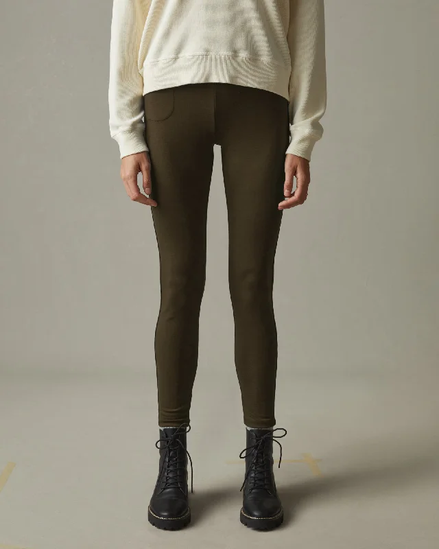 Ponte Slim Pant - Beech Relaxed High-Waist Trousers