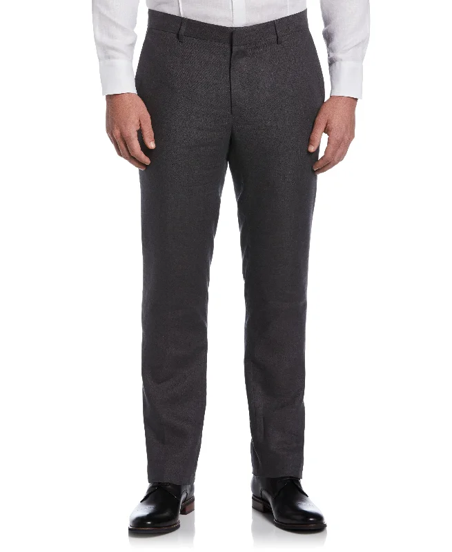 Delave Linen Flat Front Pant Classic Stretch Pants