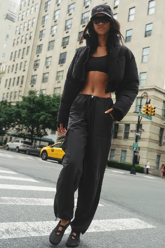 Megastar Cargo Pant - Black Slim-Fit Khaki Pants