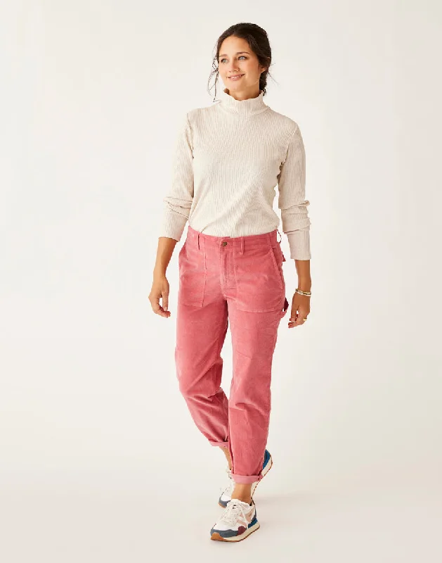 Corey Butter Pant: Henna Comfortable Pleated Pants