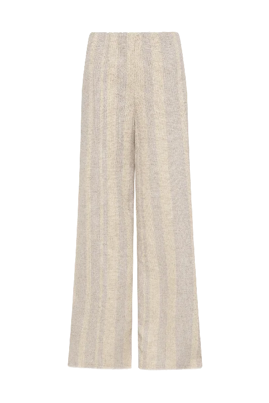 SAO PAULO PANT - SAND/SKYBLUE STRIPE Chic Capri Pants
