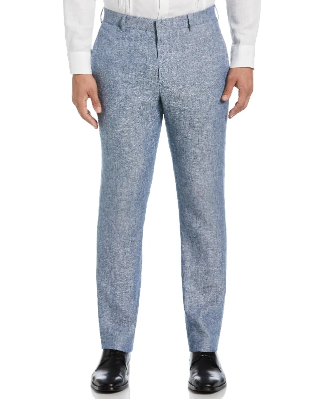 Delave Linen Flat Front Pant Comfortable Fleece Pants
