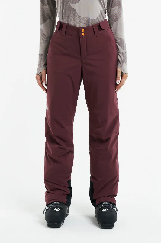 Chica Insulated Pant-Dark cherry Elegant Wool Trousers