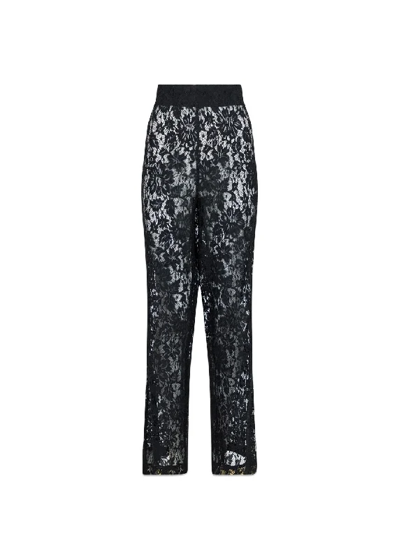 Rebecca Lace Pants - Black Comfortable Denim Trousers