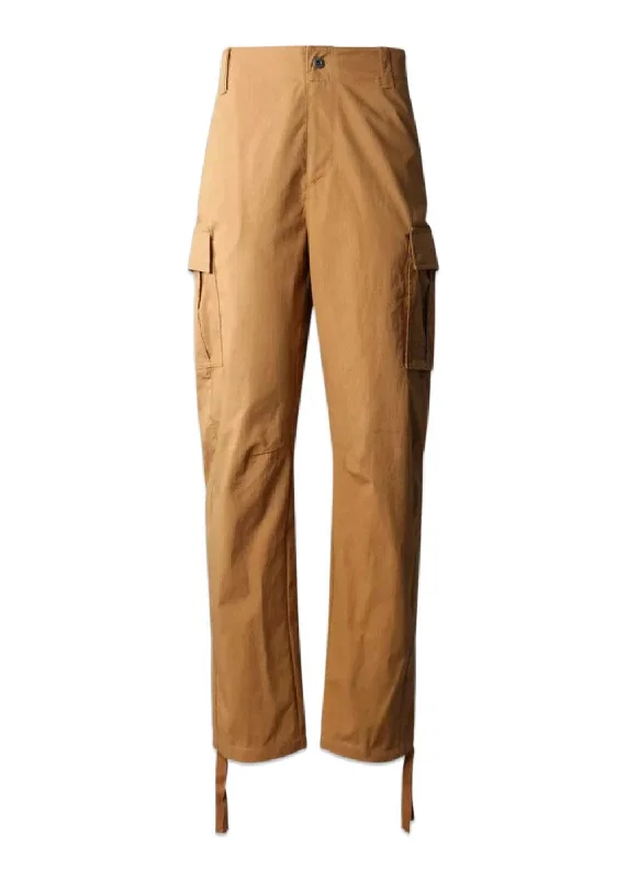 W CARGO PANT - Utility Brown Stylish Elastic Waist Pants