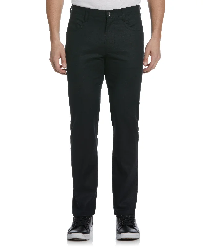 Linen-Blend 5-Pocket Pants Classic Flared Pants