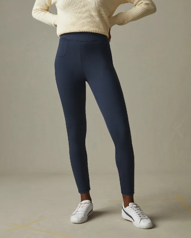 Ponte Slim Pant High Rise - Heritage Navy Classic Pleated Pants