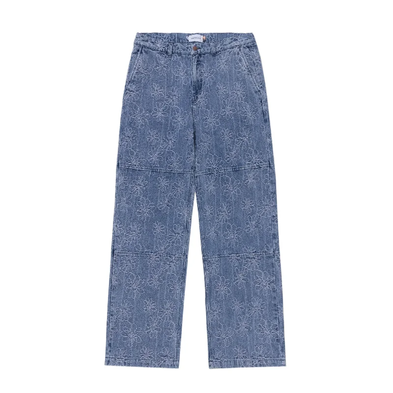 Honor The Gift Mens Flower Jacquard Pants Soft Cotton Pants