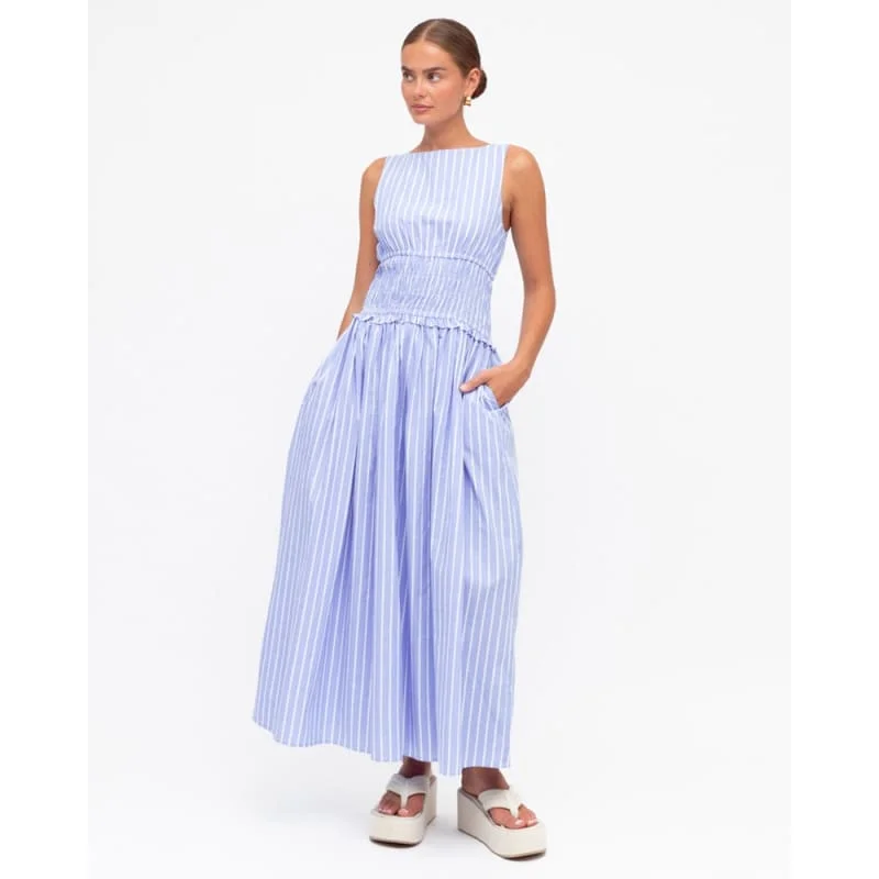 Emily Blue Stripe Dress