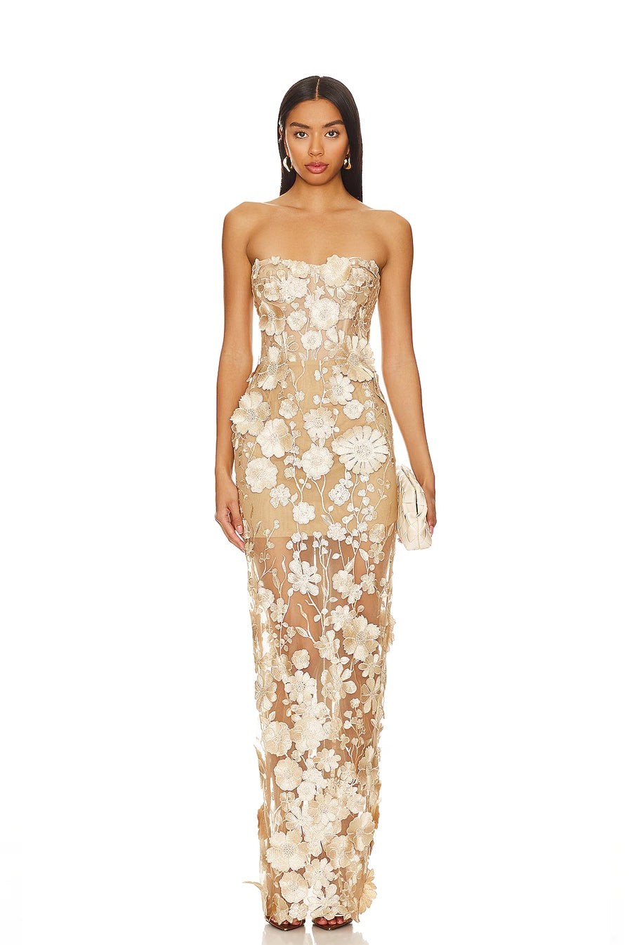 Jasmine Long Dress - Gold