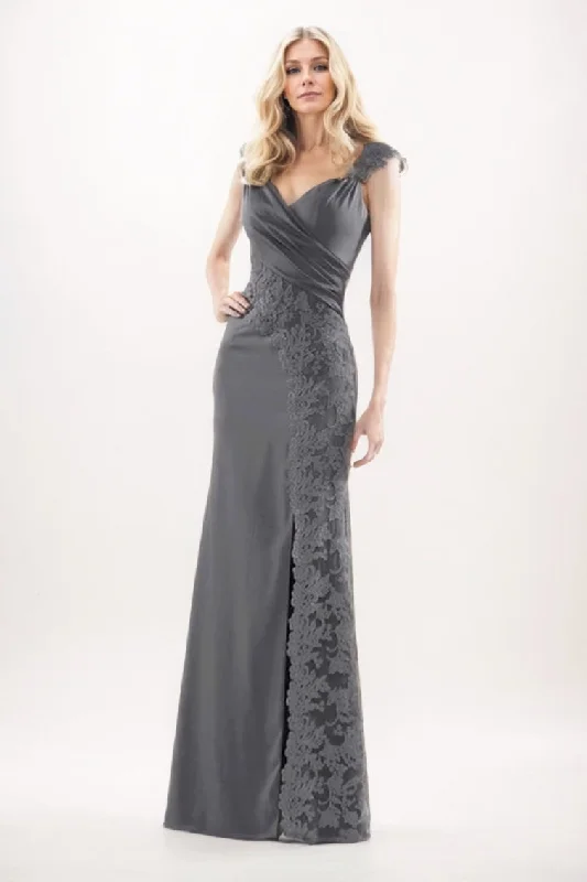 Sheath-Column Maxi Satin Mother Of The Bride Dress CM0275