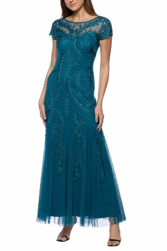 Trumpet-Mermaid Maxi Mesh Mother Dress CM0206