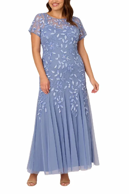 Sheath-Column Midi Mesh Mother Dress CM0217