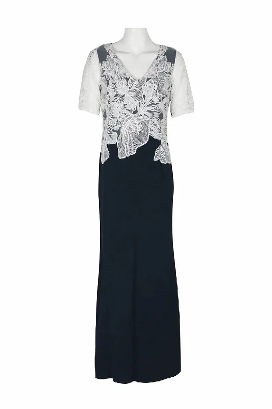 Sheath-Column Maxi Stretch Crepe Mother Dress CM0219