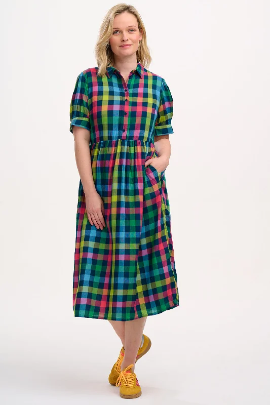 Willet Midi Smock Dress - Multi, Midnight Gingham