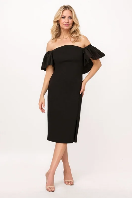 Sheath Midi Elastic Cloth Mother Of The Bride Dress CM0267