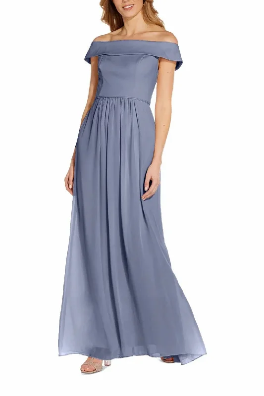 A-Line Floor Length Crepe Chiffon Mother Dress CM0199