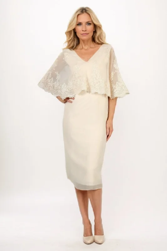 Sheath-Column Midi Chiffon Mother Of The Bride Dress CM0280