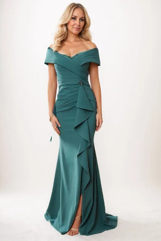 Trumpet-Mermaid Maxi Satin Mother Dress CM0245