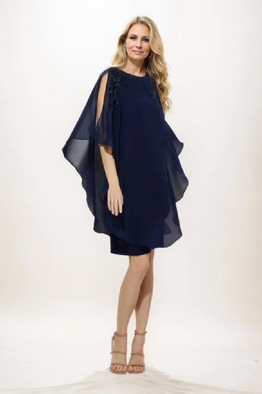 Sheath-Column Mini Chiffon Mother Of The Bride Dress CM0295