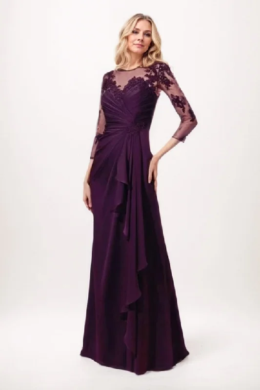 A-Line Maxi Chiffon Mother Of The Bride Dress CM0301