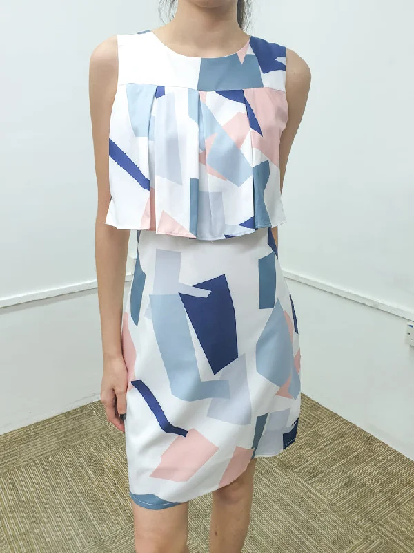 Layered Print Dress