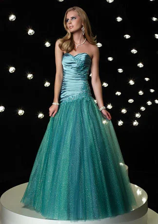 Turquoise Green Strapless Sweetheart Tulle Home Coming Prom Formal Dress HB117A